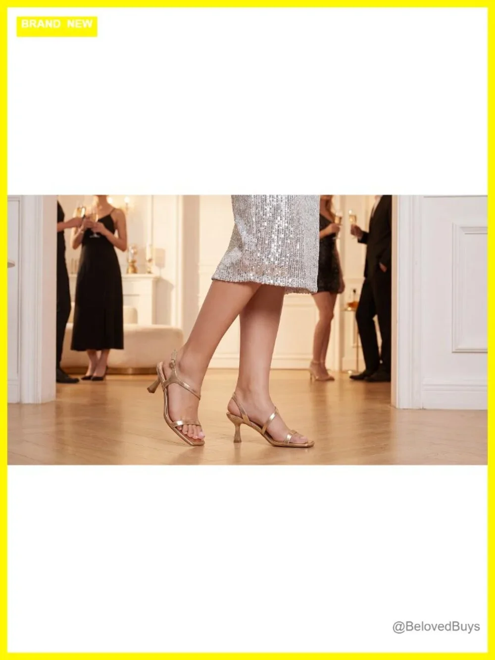 Strappy Kitten Heels Sandals Square Open Toe Low Heel Women's Shoes